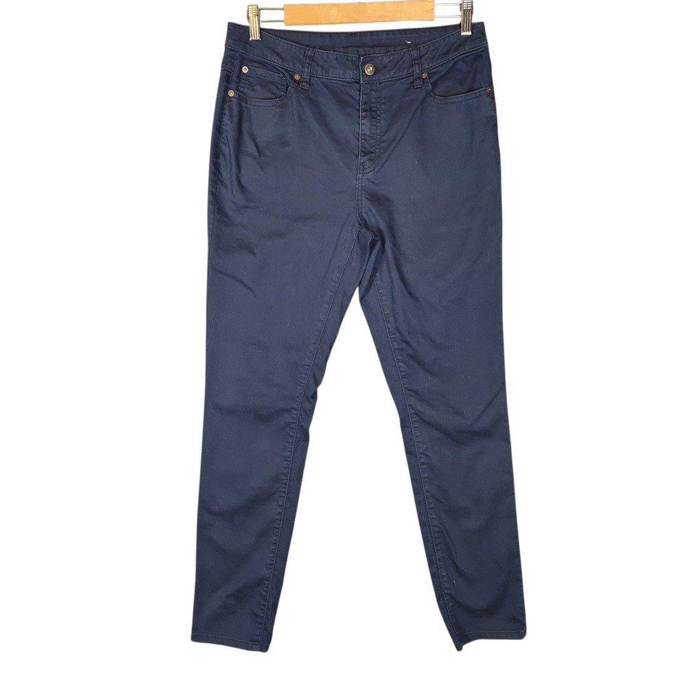 Kayla High Rise Jean Women's 10 Navy Blue Stretch Twill Outdoor Casual